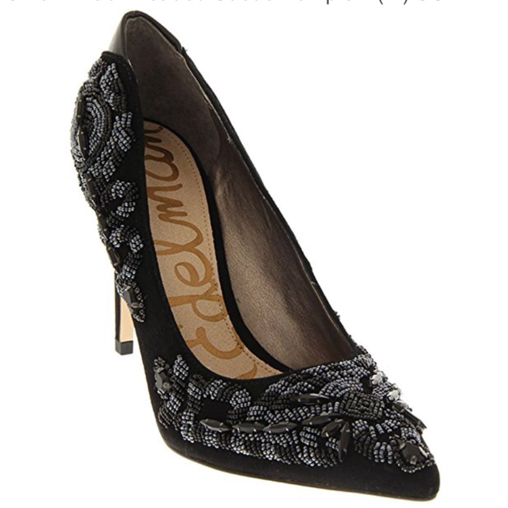 ❗️reduced❗️NWT - Sam Edelman beaded suede heels -6 used once